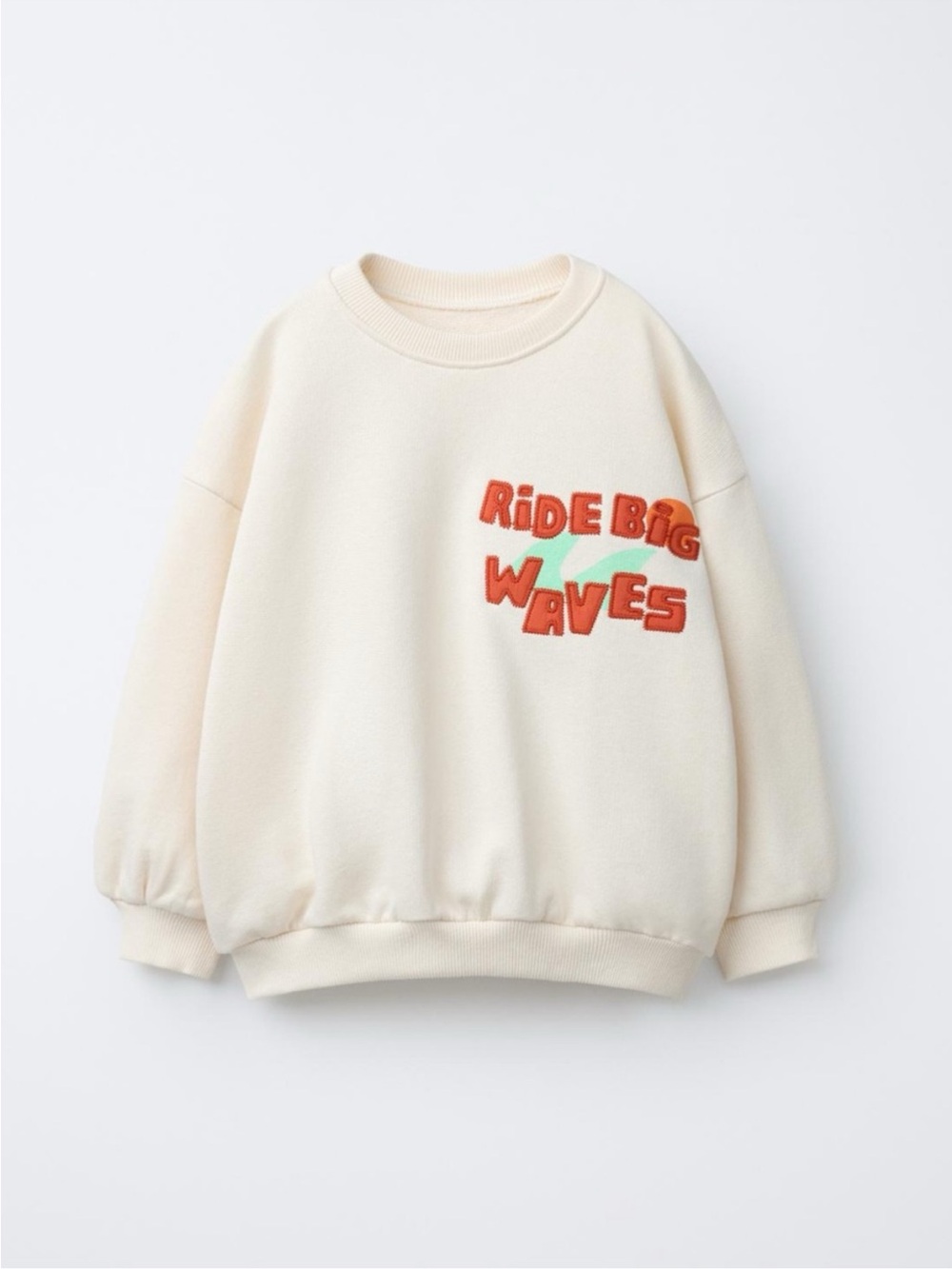 ZARA EMBROIDERED TEXT SWEATSHIRT